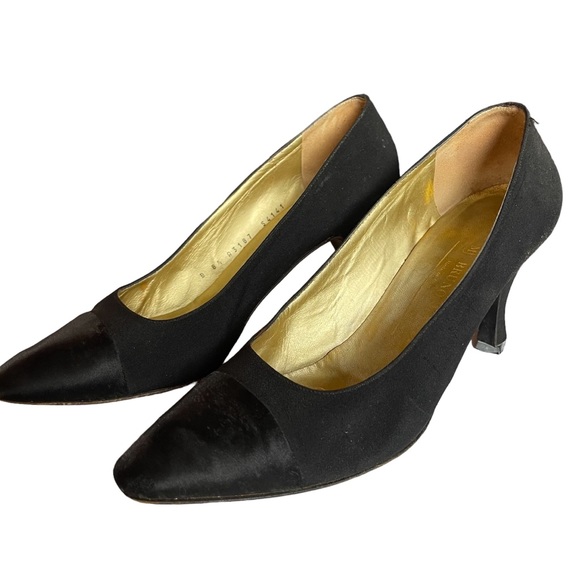 Bruno Magli Suede Satin Toe Heels Vintage - Picture 2 of 12